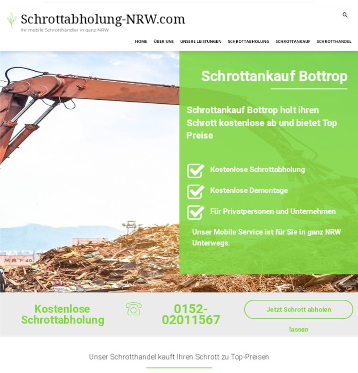 Schrottabholung und fairer Schrottankauf in Bottrop