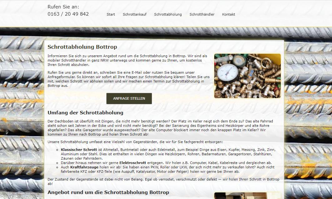 Tradition Und Zukunft Der Schrottabholung Bottrop Und NRW