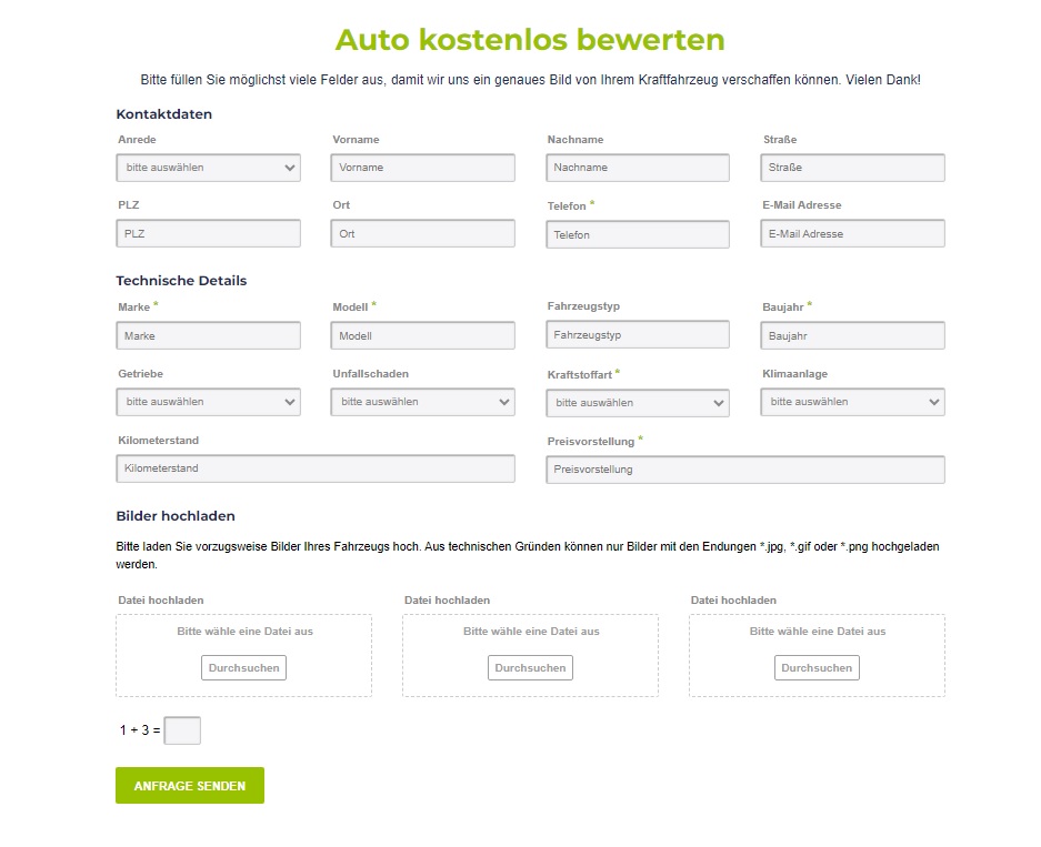 Autoankauf Wesel - Fahrzeug kostenlos bewerten