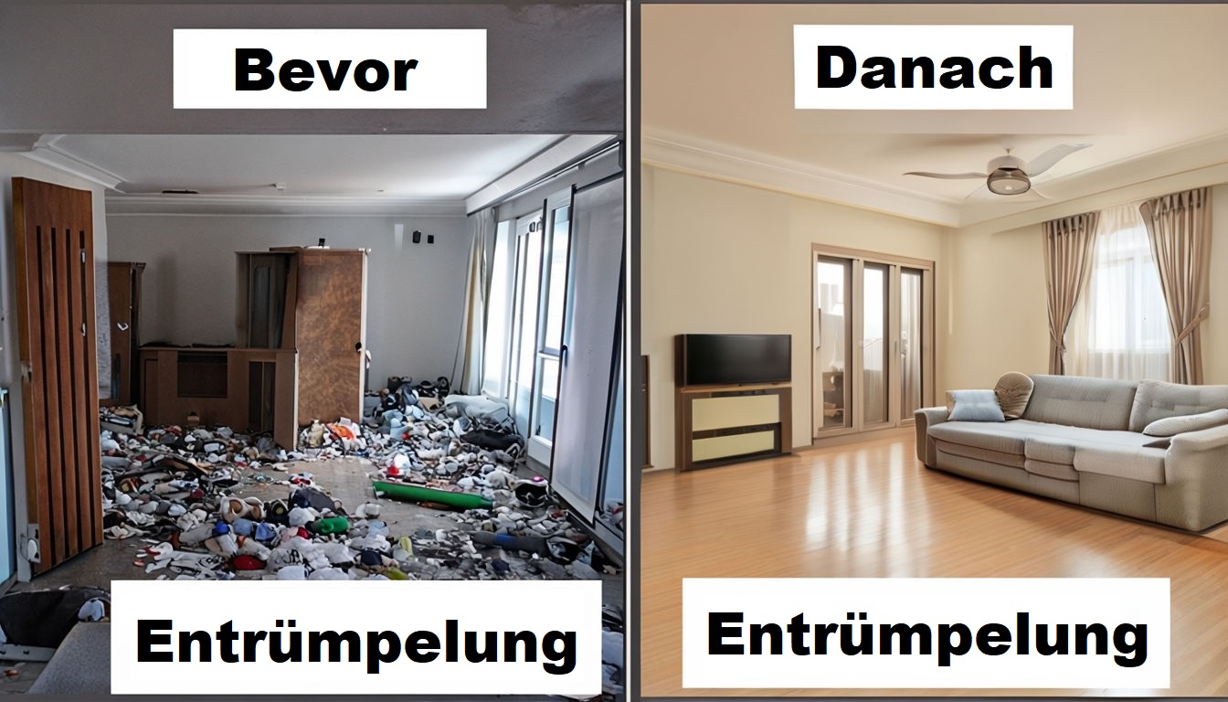 Entrümpelung Bevor und danach